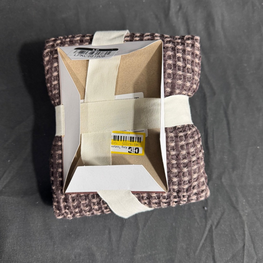 King Textured Waffle Pillow Sham Dark Fig - Casaluna™ - Picture 8 of 9